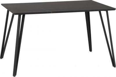 Marlow Dining Set Black Marble Effect/Black/Grey Velvet