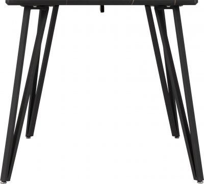 Marlow Dining Set Black Marble Effect/Black/Black Velvet