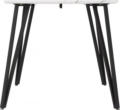 Marlow Dining Table White Marble Effect/Black