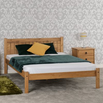 Maya 4' Bed Distressed Waxed Pine