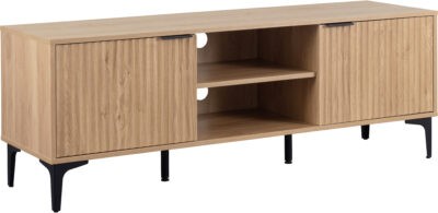 Tralee 2 Door TV Unit Oak Effect/Black