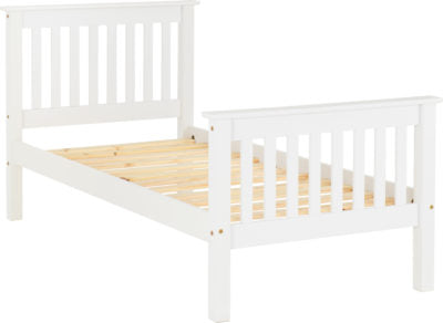 Monaco 3' Bed High Foot End White