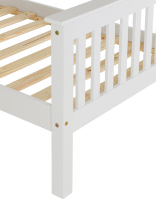 Monaco 3' Bed High Foot End White