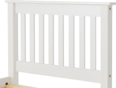 Monaco 3' Bed High Foot End White