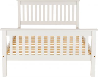 Monaco 5' Bed High Foot End White