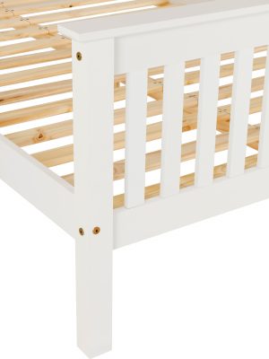 Monaco 5' Bed High Foot End White