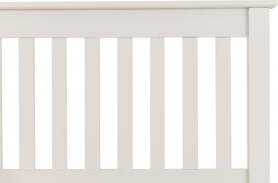 Monaco 5' Bed High Foot End White