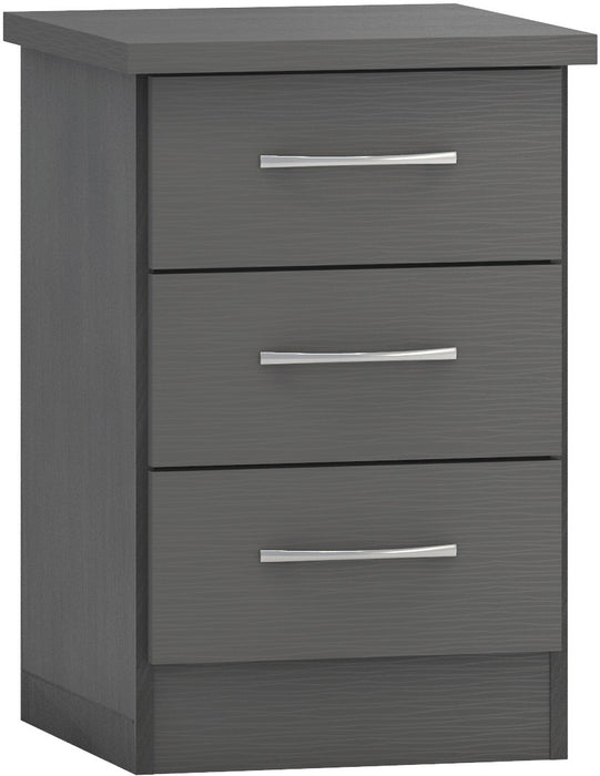 Nevada 3 Drawer Bedside Locker