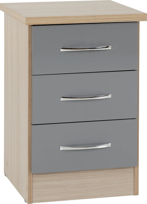 Nevada 3 Drawer Bedside Locker