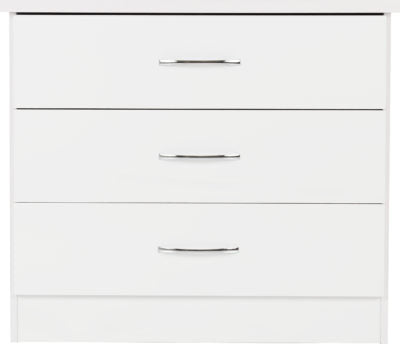 Nevada 3 Drawer Chest White Gloss