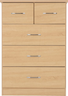 Nevada 3+2 Drawer Chest Sonoma Oak Effect