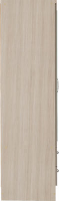 Nevada 4 Door 2 Drawer Mirrored Wardrobe Oyster Gloss/Light Oak Effect Veneer