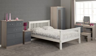 Monaco 4' Bed High Foot End White