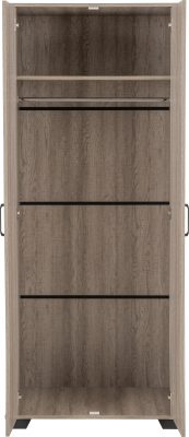 Oliver 2 Door Wardrobe Bedroom Set Light Oak Effect