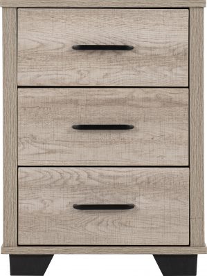 Oliver 3 Drawer Bedside Light Oak Effect