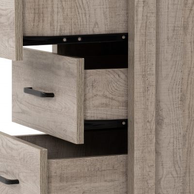 Oliver 3 Drawer Bedside Light Oak Effect