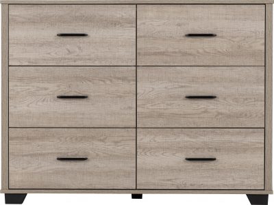 Oliver 6 Drawer Chest Light Oak Effect