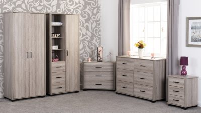 Oliver 3 Drawer Bedside Light Oak Effect