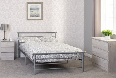 Orion 4'6" Bed Silver