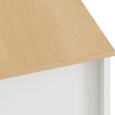 Portland 2 Drawer Bedside White/Oak Effect