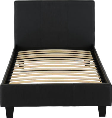 Prado 3' Bed Black Faux Leather