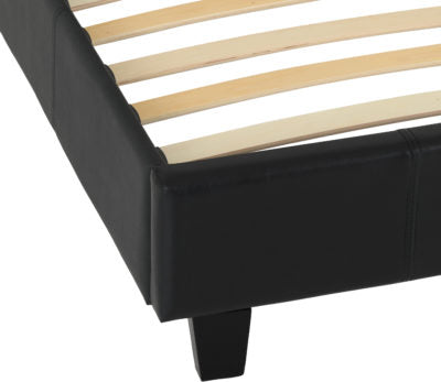 Prado 3' Bed Black Faux Leather