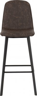 Quebec Bar Chair (Box of 2) Brown Faux Leather