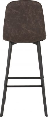 Quebec Bar Chair (Box of 2) Brown Faux Leather