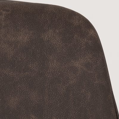 Quebec Bar Chair (Box of 2) Brown Faux Leather