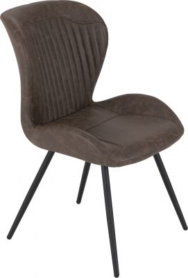 Quebec Chair (Box of 4) Brown Faux Leather