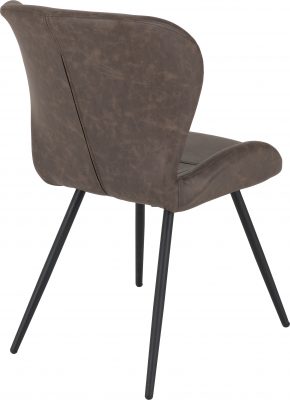 Quebec Chair (Box of 4) Brown Faux Leather