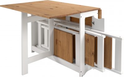 Santos Butterfly Dining Set White/Distressed Waxed Pine