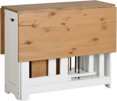 Santos Butterfly Dining Set White/Distressed Waxed Pine