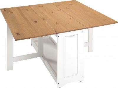 Santos Butterfly Dining Set White/Distressed Waxed Pine