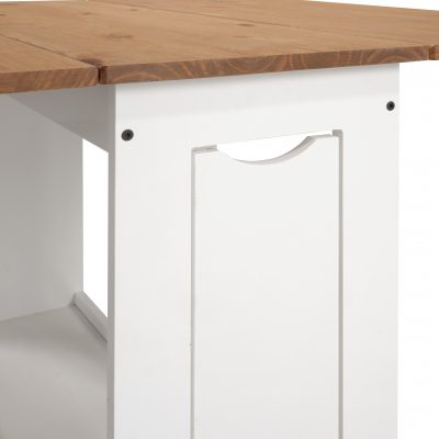 Santos Butterfly Dining Set White/Distressed Waxed Pine