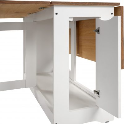 Santos Butterfly Dining Set White/Distressed Waxed Pine