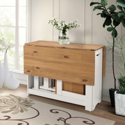 Santos Butterfly Dining Set White/Distressed Waxed Pine