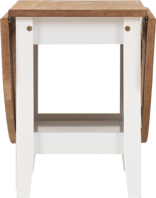 Santos Drop Leaf Coffee Table White/Distressed Waxed Pine
