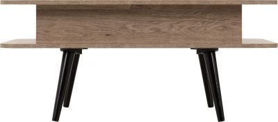 Saxton 1 Drawer Coffee Table Mid Oak Effect/Grey