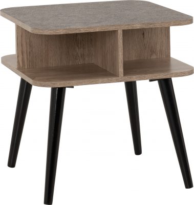 Saxton Side Table Mid Oak Effect/Grey