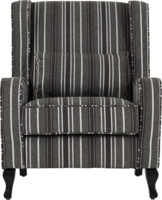 Sherborne Fireside Chair Grey Stripe Fabric