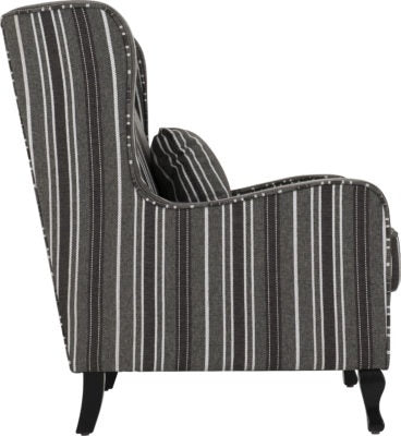 Sherborne Fireside Chair Grey Stripe Fabric