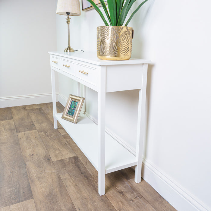 Ainsley 3 drawer console table