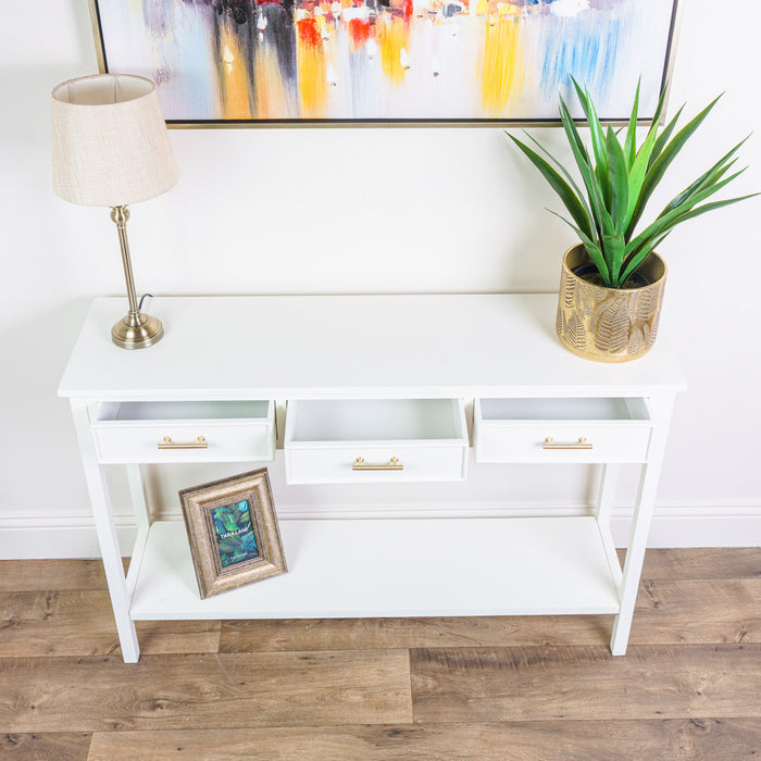 Ainsley 3 drawer console table