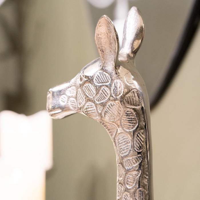 Safari giraffe large silver