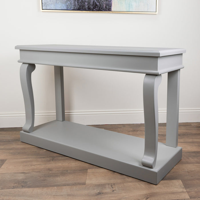 Scroll grey 130cm console table