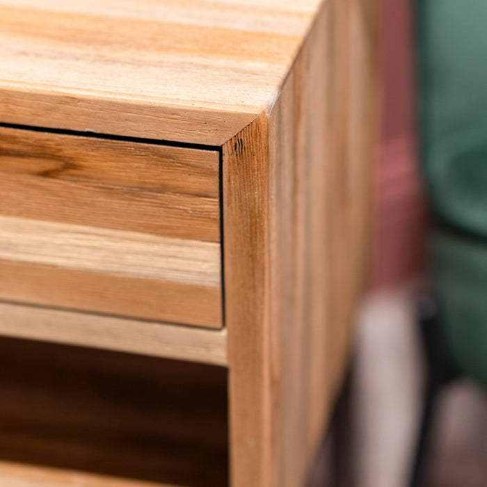 Verona 1 drawer side table natural teak