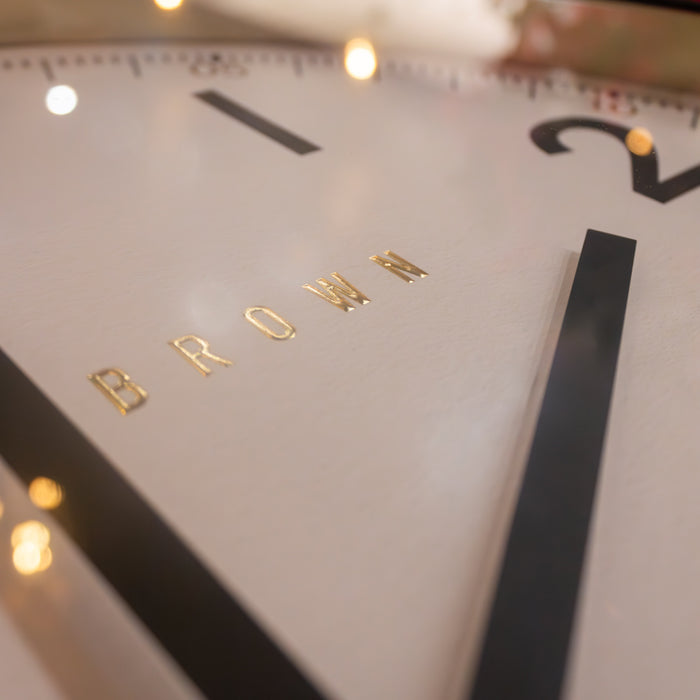 Baker and brown station clock white 50cm