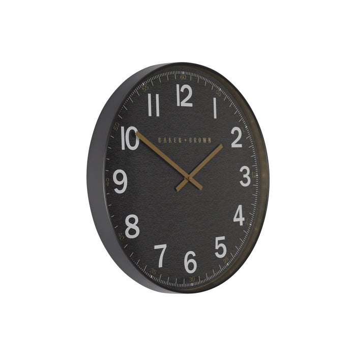 Baker and brown station clock black 50cm
