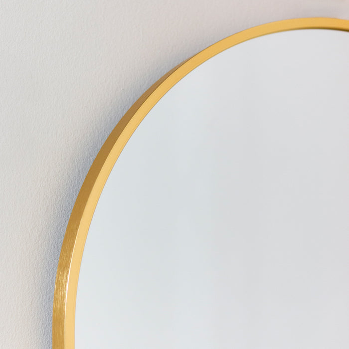 Modena oval wall mirror gold 50x70cm